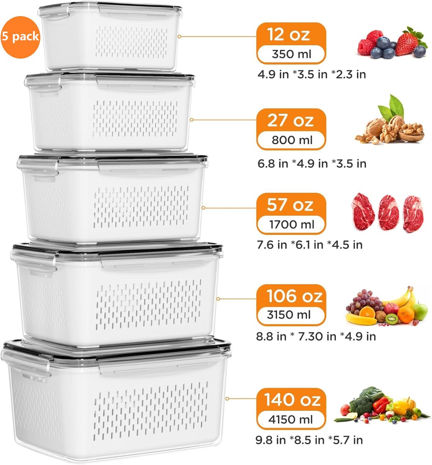 4/5/6/8Pcs Airtight Food Stora - Meal Prep Oven Safe Containers recension och pris