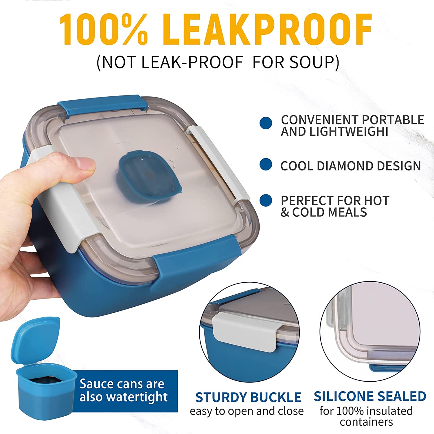 1100ml/1500ml Portable Lunch B - Meal Prep Tupperware recension och pris