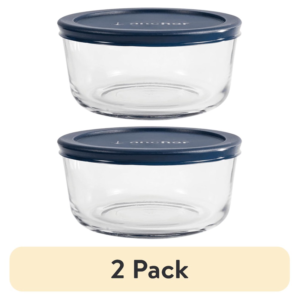 2 Pack Round Glass Food Storag - Meal Prep Oven Safe Containers recension och pris