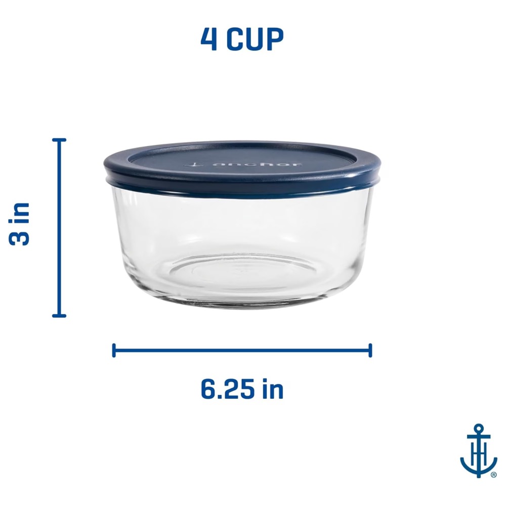 2 Pack Round Glass Food Storag - Meal Prep Oven Safe Containers recension och pris