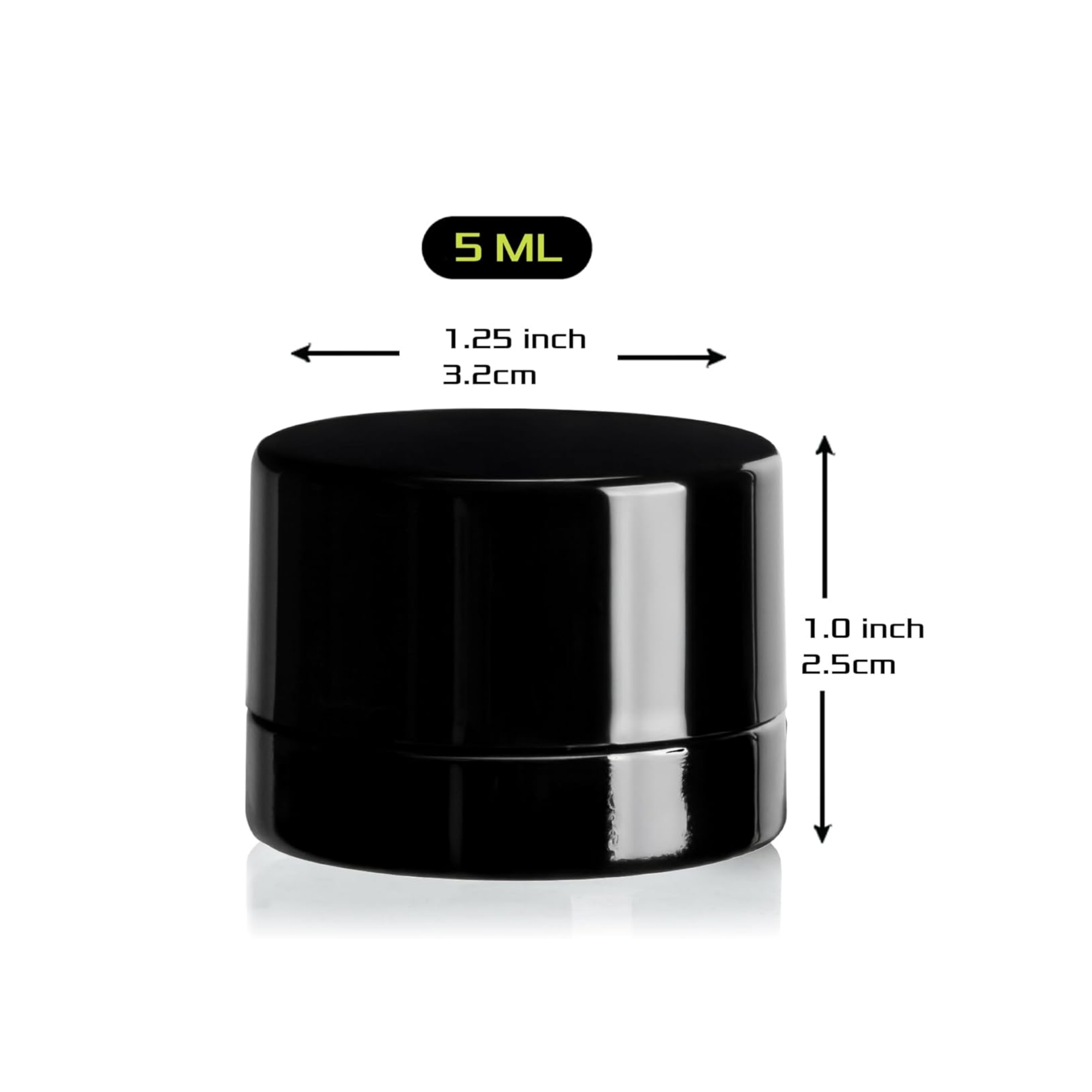 5ml Thick Black Glass Jars wit - Meal Prep Glass Containers recension och pris