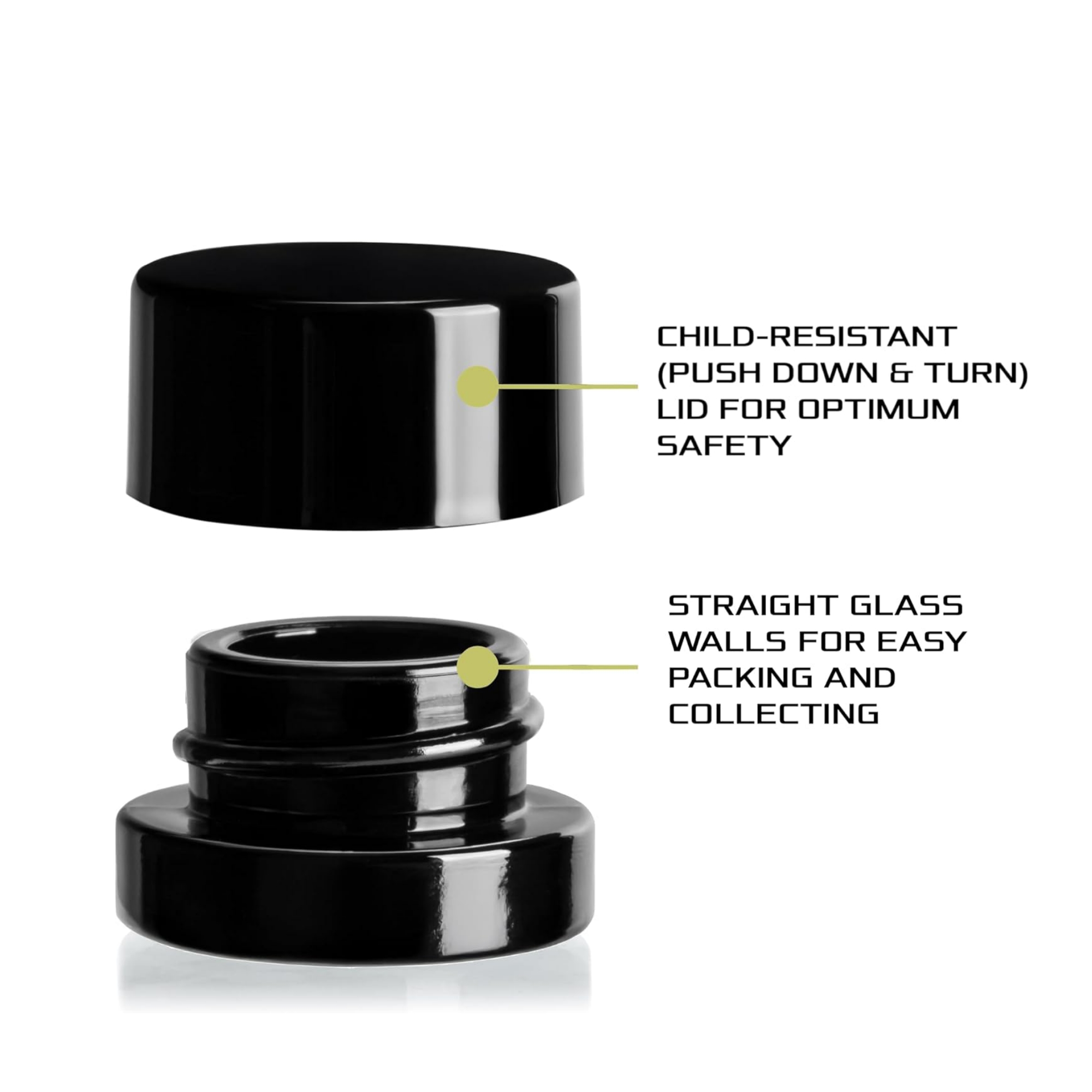 5ml Thick Black Glass Jars wit - Meal Prep Glass Containers recension och pris