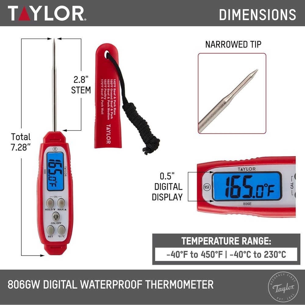Digital Read Meat Thermometer  - Meal Prep Protein recension och pris