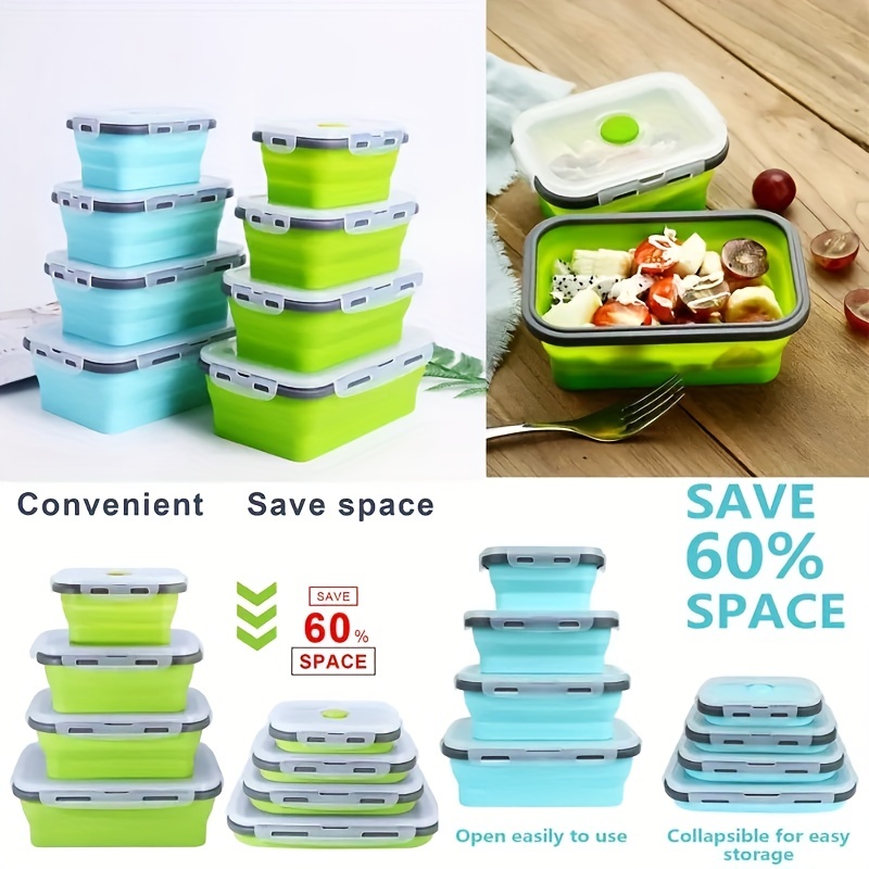 1/4pcs Collapsible Silicone Fo - Meal Prep Tupperware recension och pris