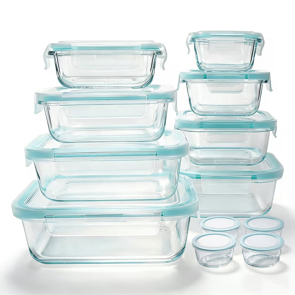 24 Pcs Glass Food Storage Cont - Meal Prep Oven Safe Containers recension och pris