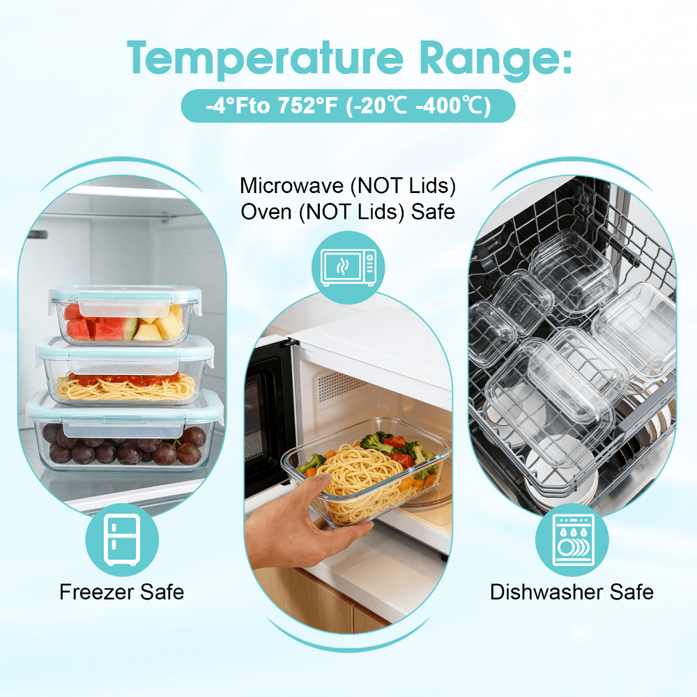 24 Pcs Glass Food Storage Cont - Meal Prep Oven Safe Containers recension och pris