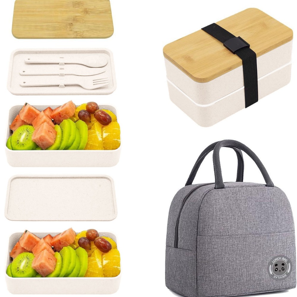 1200ML Divided Lunch Box Picni - Meal Prep Tupperware recension och pris
