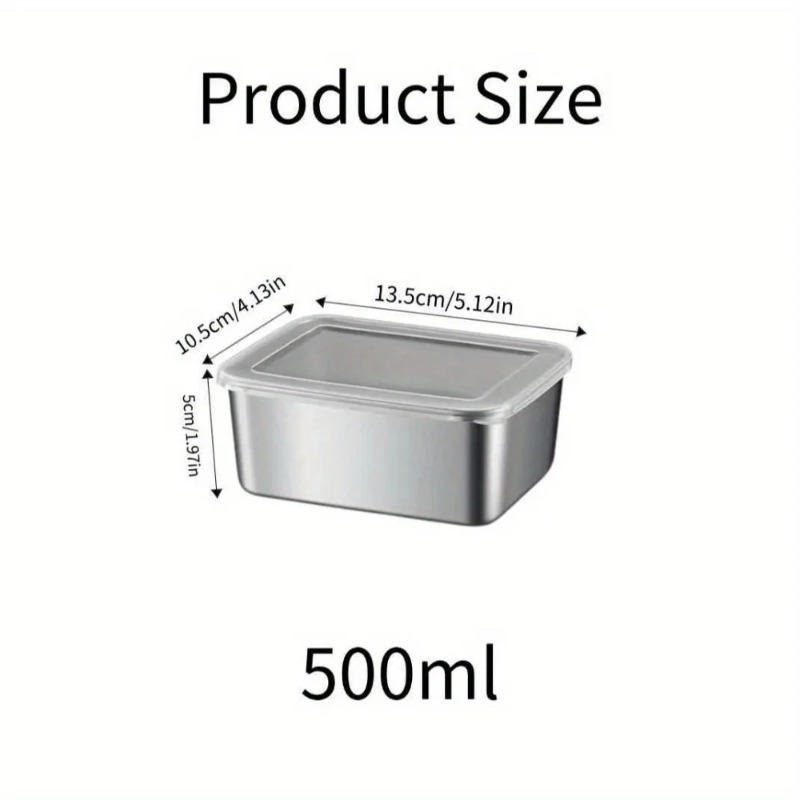 5pc Stainless Steel Food Stora - Meal Prep For Office recension och pris