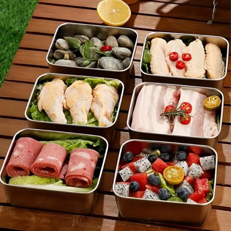 5pc Stainless Steel Food Stora - Meal Prep For Office recension och pris