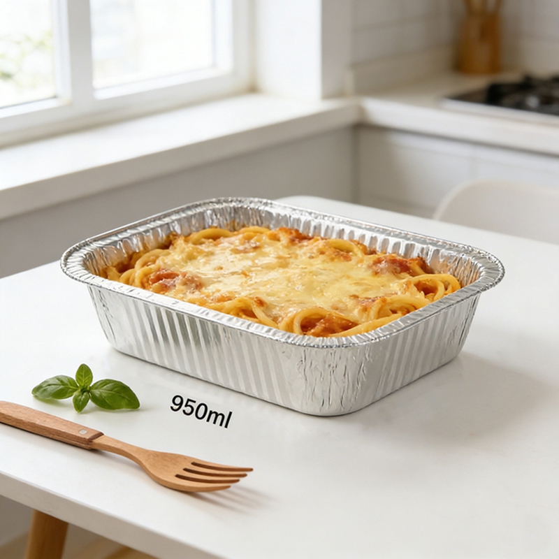 Square 950ml Aluminum Foil Pan - Meal Prep Oven Safe Containers recension och pris